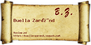 Buella Zaránd névjegykártya